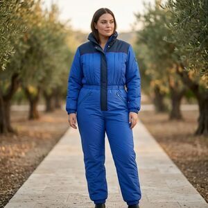 Subello Royal blue with dark navy yoke panel and red accent Sz Ladies' 16